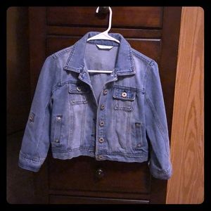 Denim 3/4 length sleeve jacket